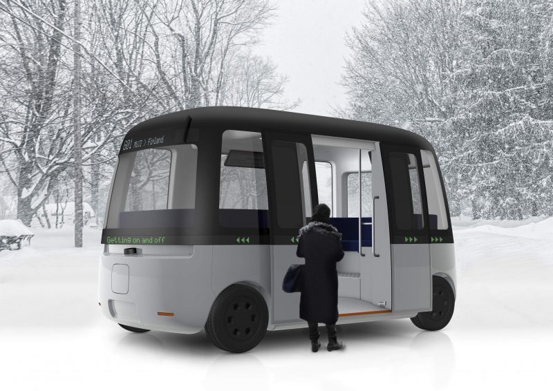 무인양품이 디자인한 자율주행 버스 가차 셔틀 Gacha Shuttle