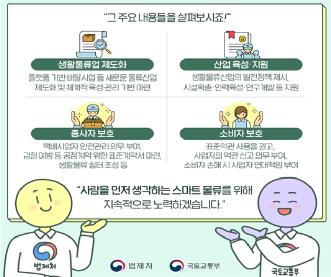오늘부터 생활물류법 시행, 바뀌는 것