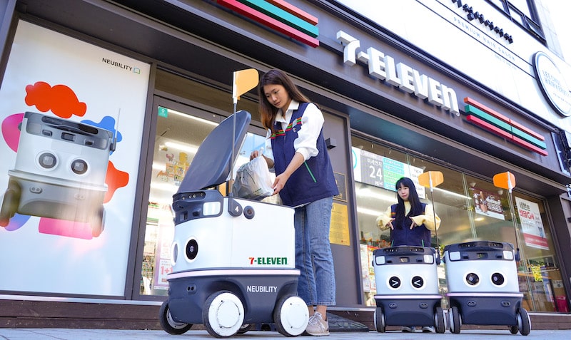 뉴빌리티, 세븐일레븐과 로봇 배달 서비스 2차 실증 진행