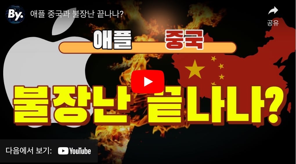 애플, 중국과 불장난 끝나나