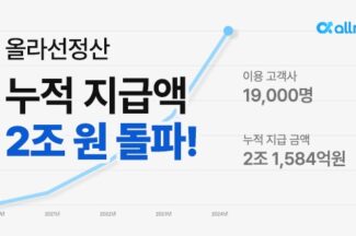 선정산 서비스 ‘올라’, 누적 지급액 2조원 달성