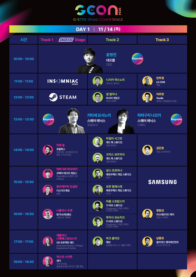 [지스타2024] 전시보다 더 눈길가네…’G-CON 2024’ 최종 연사 공개