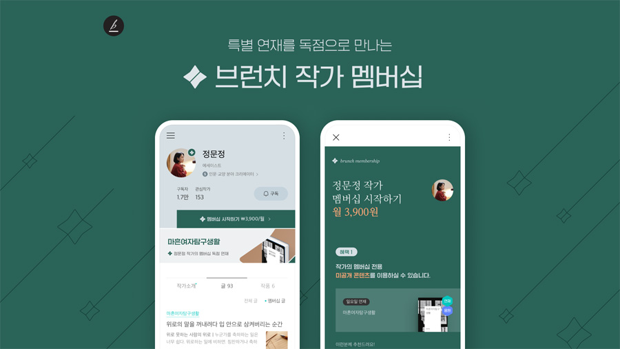 카카오 브런치스토리, 작가 유료 구독 시범 운영