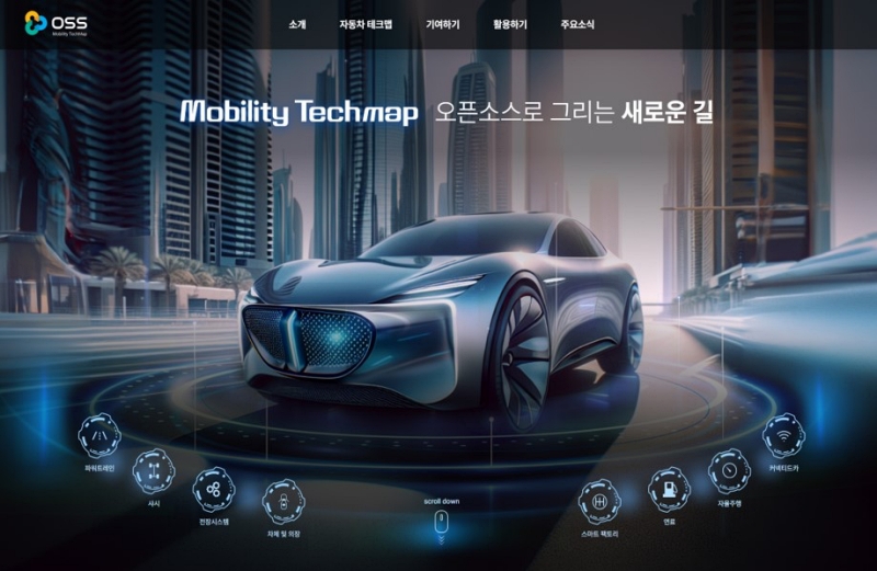 오픈소스 기반 자동차 산업 기술 지도 공개