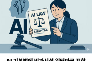 스냅태그, ‘AI 기본법’ 하위법령 관련 비가시성 워터마크 기술 제공