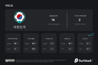 한국, 2025년 디지털 삶의 질 지수 14위…AI 개발 역량은 세계 3위