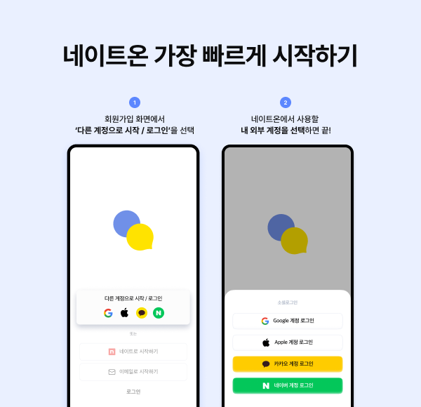 네이트온, 회원 아니어도 소셜 계정으로 바로 이용