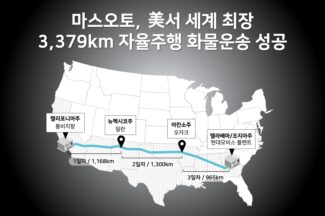 마스오토, 미국서 3379km 구간 자율주행 화물 운송 완료