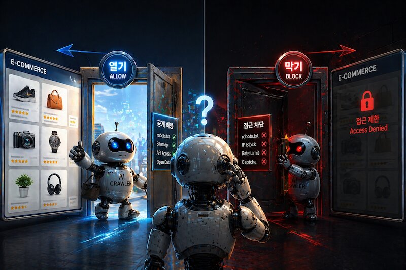 [AI 전환 커머스 ④] AI 크롤러 봇을 보는 이커머스 플랫폼: 적극 열거나, 막거나